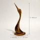 Handcrafted Wood Long Beak Bird Figurine
